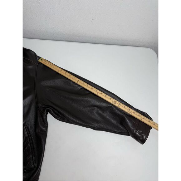 Vintage Eddie Bauer Men’s Stine Leather Bomber Jacket Brown Size M See Notes - Picture 12 of 16